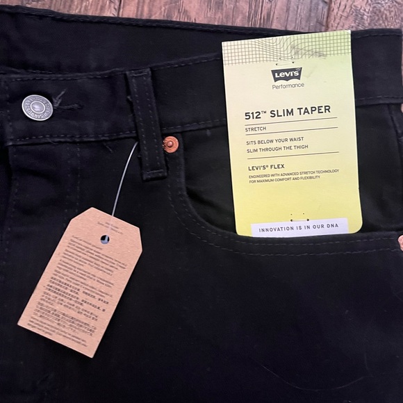 Levis Slim Taper 512 men’s black pants 34x36 - Picture 5 of 5